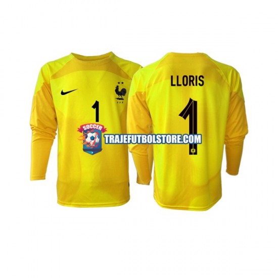 Camiseta 3ª Francia Hugo Lloris 1 Portero Hombre Copa Mundial 2022 ML