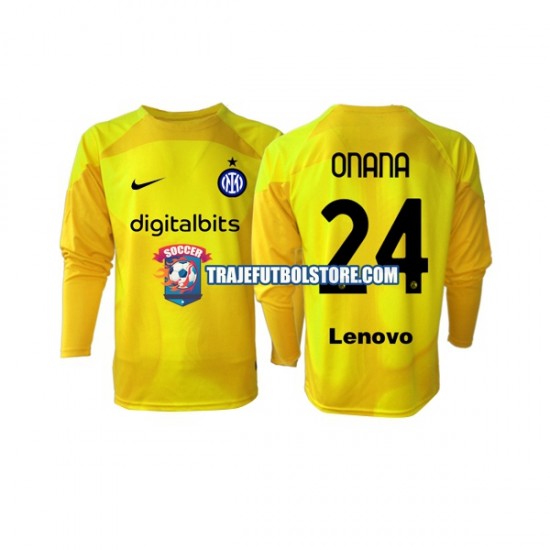Camiseta 2ª Inter Milan Andre Onana 24 Portero Hombre 2022-2023 ML