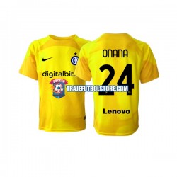 Camiseta 2ª Inter Milan Andre Onana 24 Portero Hombre 2022-2023 Manga Corta