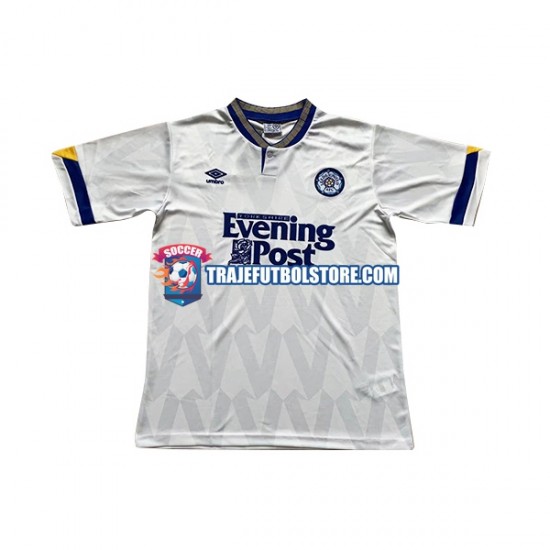 Camiseta 1ª Leeds United Retro Hombre 1991-1992 Manga Corta