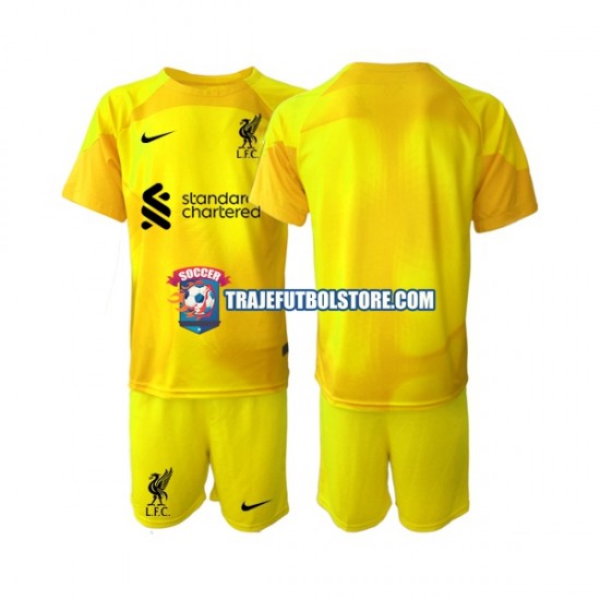 Camiseta 4ª Liverpool Portero Niño 2022-2023 Manga Corta