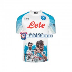 Camiseta 1ª Napoli Face Game Kvaratskhelia 77 Hombre 2022-2023 Manga Corta
