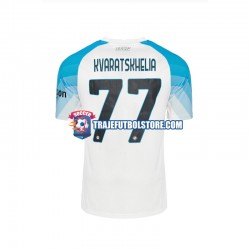 Camiseta 1ª Napoli Face Game Kvaratskhelia 77 Hombre 2022-2023 Manga Corta