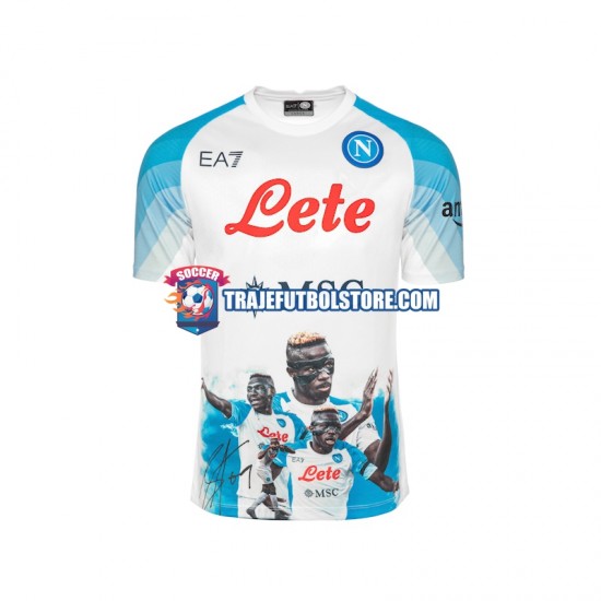 Camiseta 1ª Napoli Face Game Osimhen 9 Hombre 2022-2023 Manga Corta