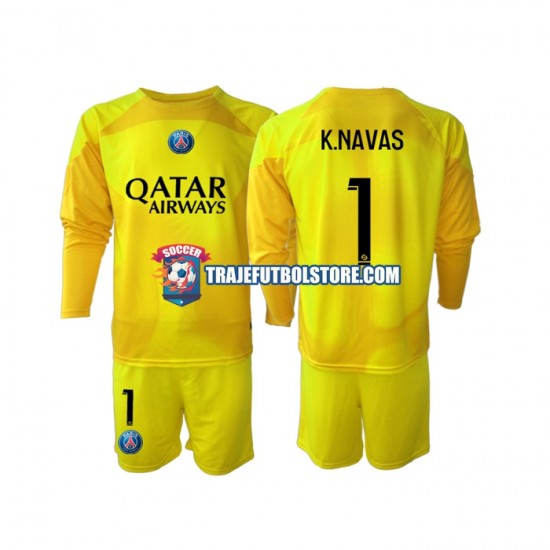 Camiseta 3ª Paris Saint-Germain K.NAVAS 1 Portero Niño 2022-2023 ML