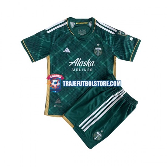 Camiseta 1ª Portland Timbers Niño 2023 Manga Corta