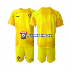 Camiseta 1ª Portugal Portero Niño Copa Mundial 2022 Manga Corta