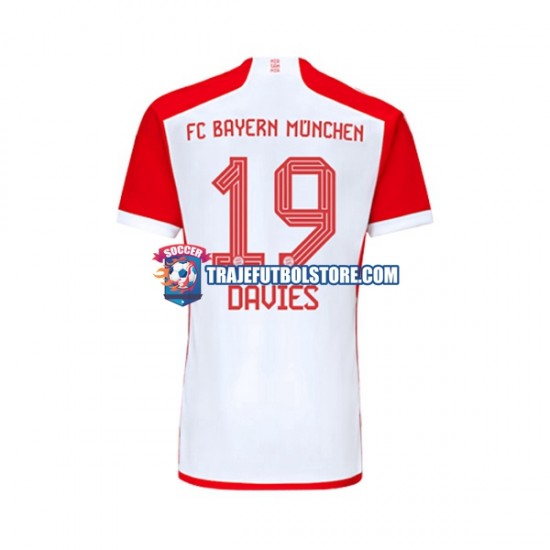 Camiseta 1ª Bayern de Múnich Alphonso Davies 19 Hombre 2023-2024 Manga Corta