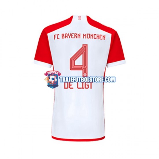 Camiseta 1ª Bayern de Múnich Matthijs de Ligt 4 Hombre 2023-2024 Manga Corta