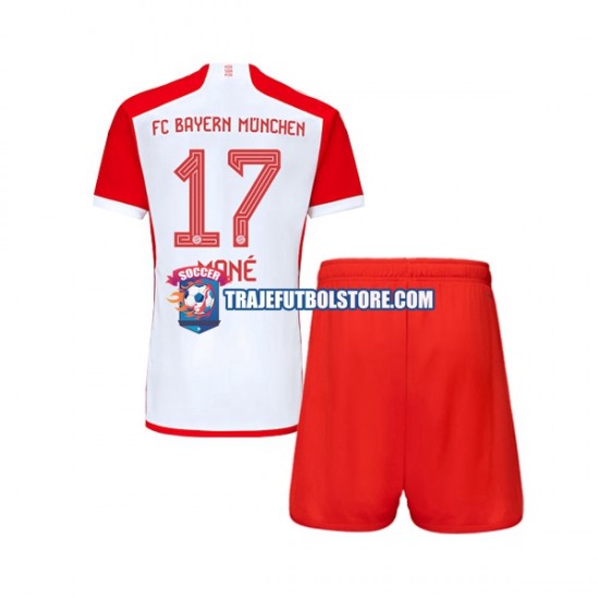 Camiseta 1ª Bayern de Múnich Sadio Mane 17 Niño 2023-2024 Manga Corta