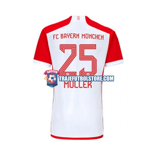 Camiseta 1ª Bayern de Múnich Thomas Muller 25 Hombre 2023-2024 Manga Corta