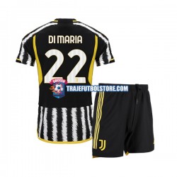 Camiseta 1ª Juventus Angel Di Maria 22 Niño 2023-2024 Manga Corta