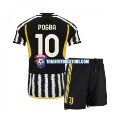Camiseta 1ª Juventus Paul Pogba 10 Niño 2023-2024 Manga Corta