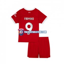 Camiseta 1ª Liverpool Roberto Firmino 9 Niño 2023-2024 Manga Corta