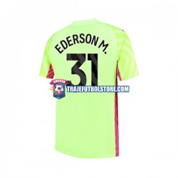 Camiseta 3ª Manchester City Ederson Moraes 31 Portero Hombre 2023-2024 Manga Corta