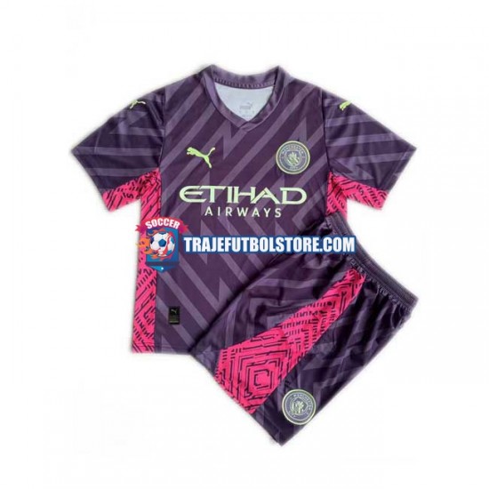 Camiseta 2ª Manchester City Portero Niño 2023-2024 Manga Corta