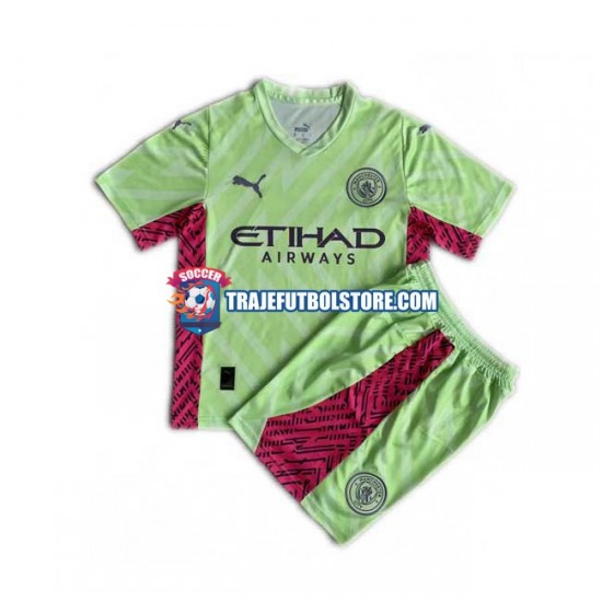 Camiseta 3ª Manchester City Portero Niño 2023-2024 Manga Corta