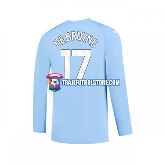 Camiseta 1ª Manchester City Kevin De Bruyne 17 Hombre 2023-2024 ML