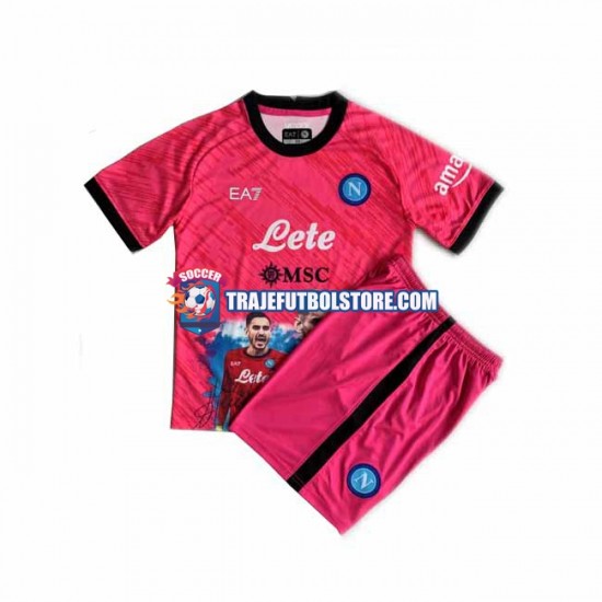Camiseta 1ª Napoli Face Game Alex Meret 1 Portero Niño 2022-2023 Manga Corta