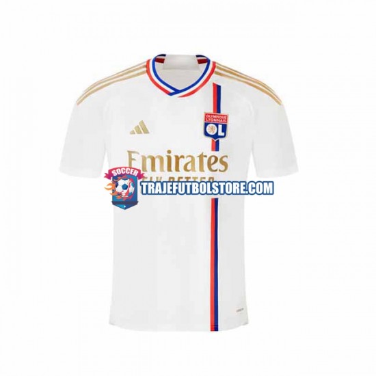 Camiseta 1ª Olympique de Lyon Hombre 2023-2024 Manga Corta