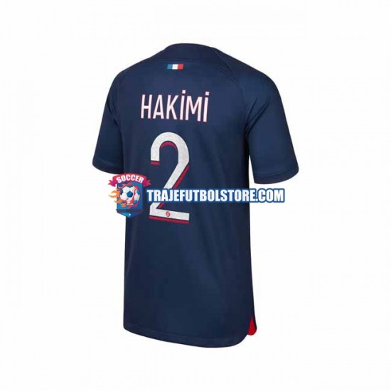 Camiseta 1ª Paris Saint-Germain Hakimi 2 Hombre 2023-2024 Manga Corta