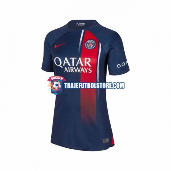 Camiseta 1ª Paris Saint-Germain Mujer 2023-2024 Manga Corta