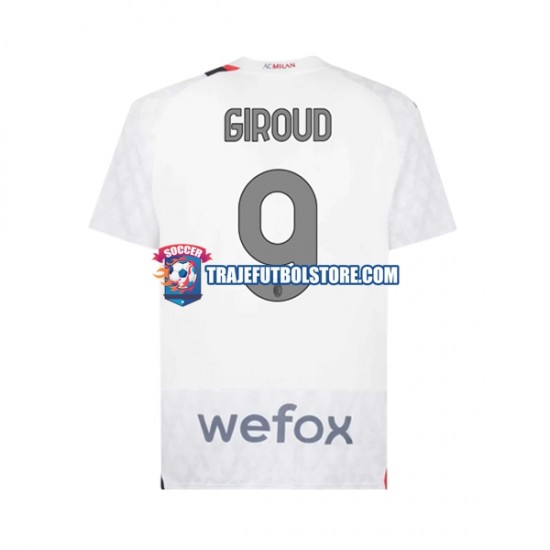 Camiseta 2ª AC Milan Olivier Giroud 9 Hombre 2023-2024 Manga Corta