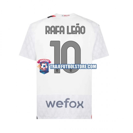 Camiseta 2ª AC Milan Rafael Leao 10 Hombre 2023-2024 Manga Corta