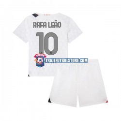 Camiseta 2ª AC Milan Rafael Leao 10 Niño 2023-2024 Manga Corta
