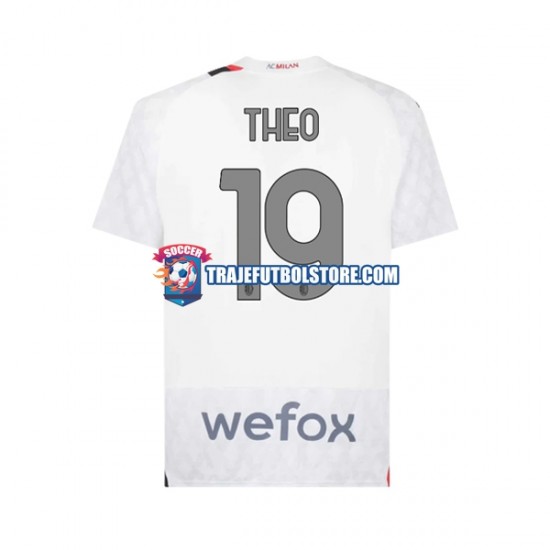 Camiseta 2ª AC Milan Theo 19 Hombre 2023-2024 Manga Corta