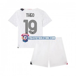 Camiseta 2ª AC Milan Theo 19 Niño 2023-2024 Manga Corta