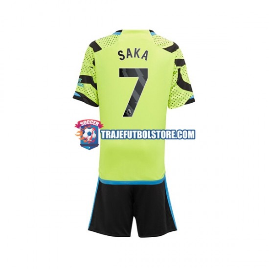 Camiseta 2ª Arsenal Saka 7 Niño 2023-2024 Manga Corta