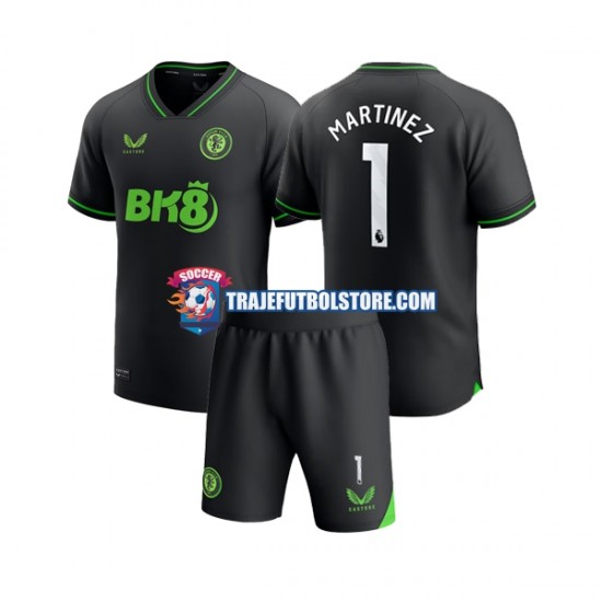 Camiseta 1ª Aston Villa Emiliano Martinez 1 Portero Niño 2023-2024 Manga Corta