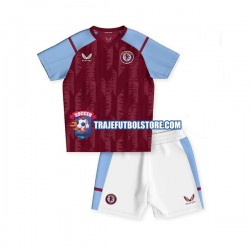 Camiseta 1ª Aston Villa Niño 2023-2024 Manga Corta