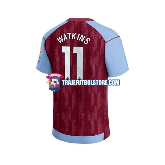 Camiseta 1ª Aston Villa Ollie Watkins 11 Hombre 2023-2024 Manga Corta