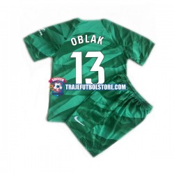 Camiseta 2ª Atlético Madrid JAN OBLAK 13 Portero Niño 2023-2024 Manga Corta
