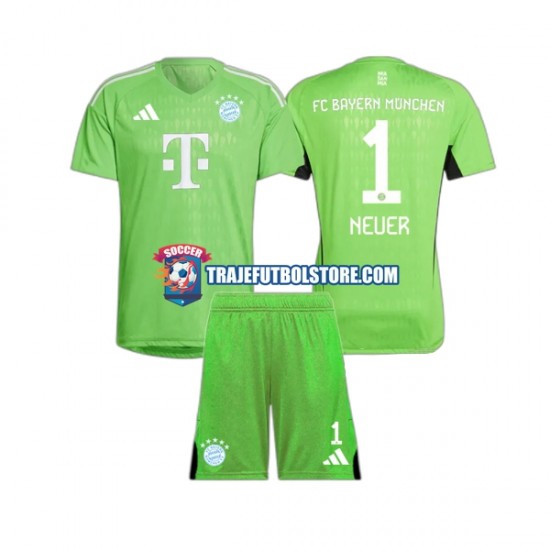 Camiseta 2ª Bayern de Múnich Manuel Neuer 1 Portero Niño 2023-2024 Manga Corta