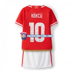 Camiseta 1ª Benfica Orkun Kokcu 10 Niño 2023-2024 Manga Corta