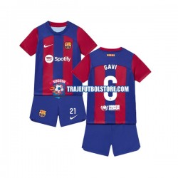 Camiseta 1ª FC Barcelona Gavi 6 Niño 2023-2024 Manga Corta