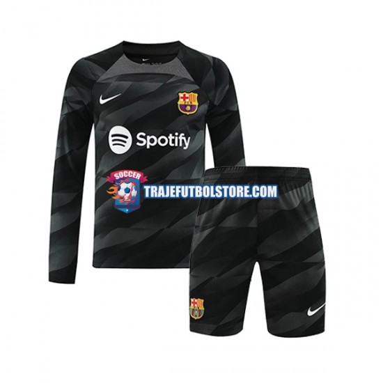 Camiseta 2ª FC Barcelona Portero Niño 2023-2024 ML
