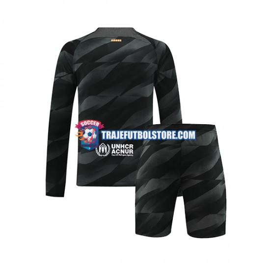 Camiseta 2ª FC Barcelona Portero Niño 2023-2024 ML