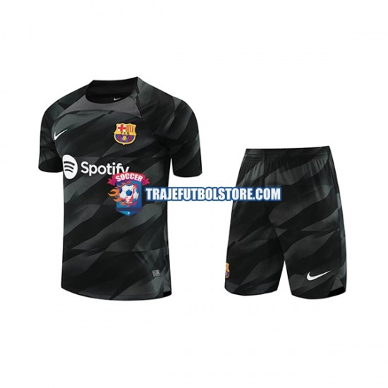 Camiseta 2ª FC Barcelona Portero Niño 2023-2024 Manga Corta