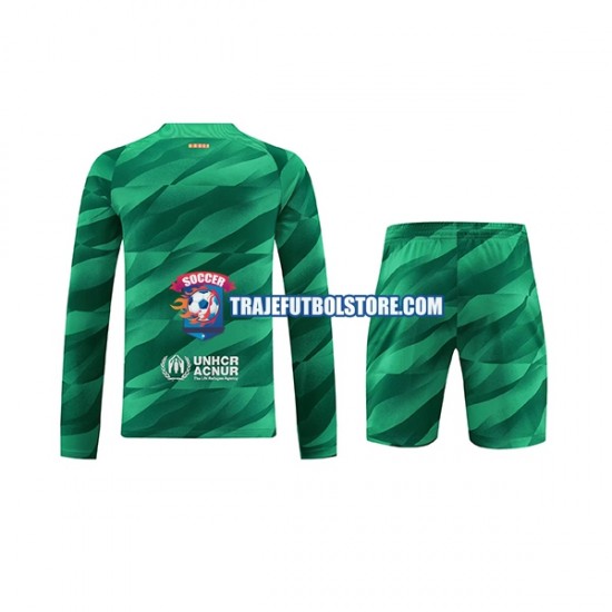 Camiseta 1ª FC Barcelona Portero Niño 2023-2024 ML