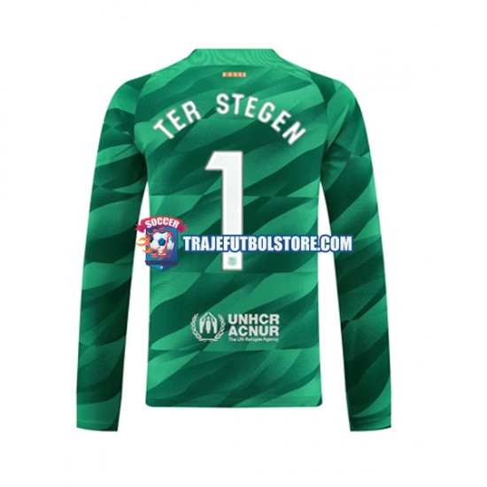 Camiseta 1ª FC Barcelona Ter Stegen 1 Portero Hombre 2023-2024 ML