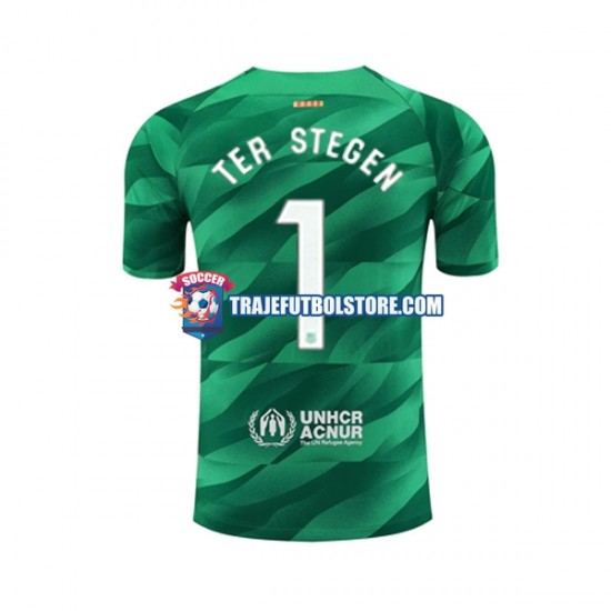 Camiseta 1ª FC Barcelona Ter Stegen 1 Portero Hombre 2023-2024 Manga Corta