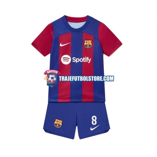 Camiseta 1ª FC Barcelona Pedri 8 Niño 2023-2024 Manga Corta