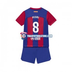 Camiseta 1ª FC Barcelona Pedri 8 Niño 2023-2024 Manga Corta