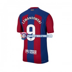 Camiseta 1ª FC Barcelona Robert Lewandowski 9 Hombre 2023-2024 Manga Corta