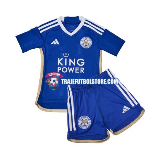 Camiseta 1ª Leicester City Niño 2023-2024 Manga Corta