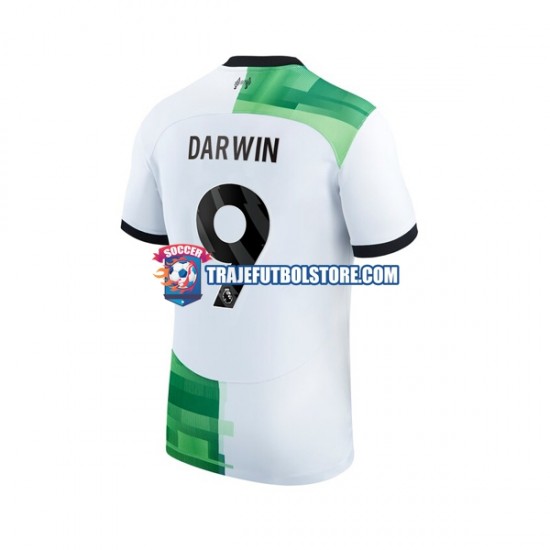 Camiseta 2ª Liverpool Darwin Nunez 9 Hombre 2023-2024 Manga Corta
